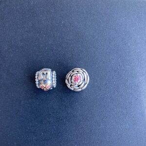 Pandora Charms pink stone
